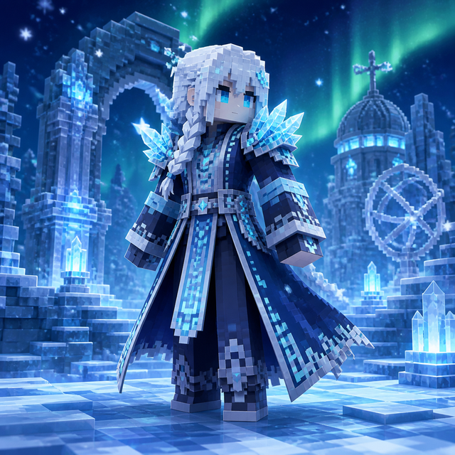 Frost Mage: voxel character preview